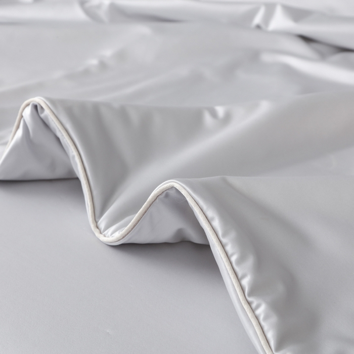 91家纺网 家纺一手货源 找家纺 爱彼家纺 2026新款高端流锻水光夏被冰肌锦氨A类夏被夏凉被空调被（超亲肤） 银月天丝灰