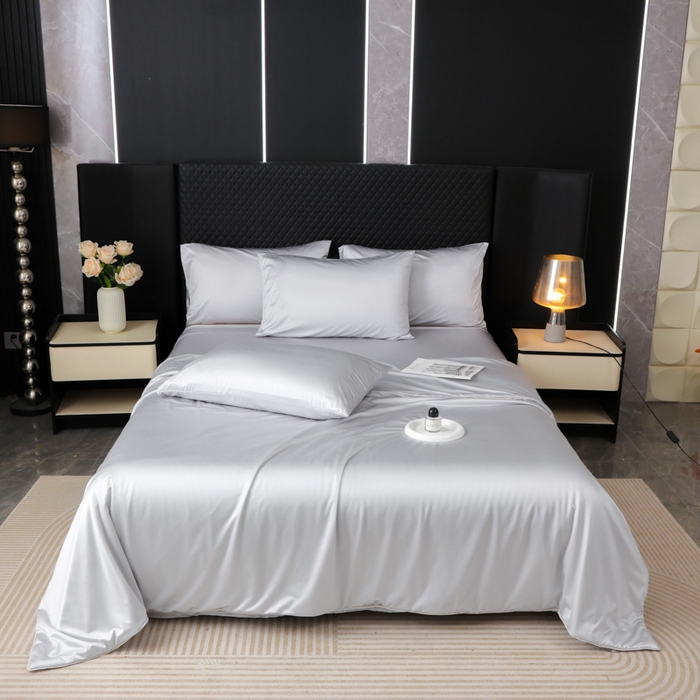 91家纺网 家纺一手货源 找家纺 爱彼家纺 2026新款高端流锻水光夏被冰肌锦氨A类夏被夏凉被空调被（超亲肤） 银月天丝灰