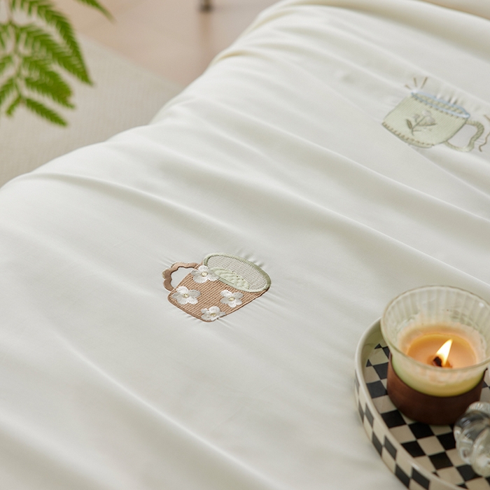 91家纺网 家纺一手货源 找家纺 （总）风向标家纺 2026新款50莱赛尔天丝夏被四件套（嵌绳款）