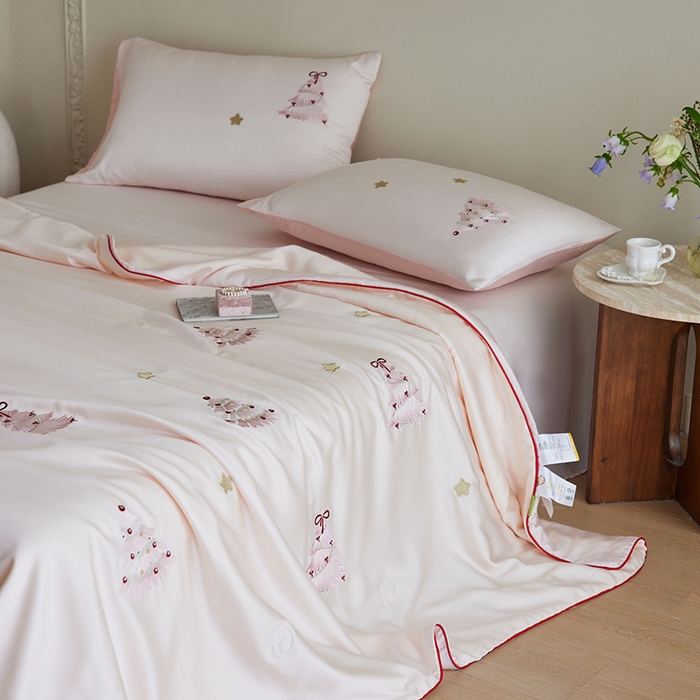 91家纺网 家纺一手货源 找家纺 （总）风向标家纺 2026新款50莱赛尔天丝夏被四件套（嵌绳款）