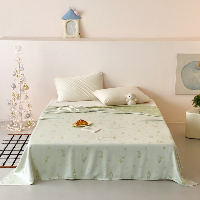 91家纺网 家纺一手货源 找家纺 （总）麻依 2026新款竹纤维单层毛巾被盖毯夏凉被冷感毯