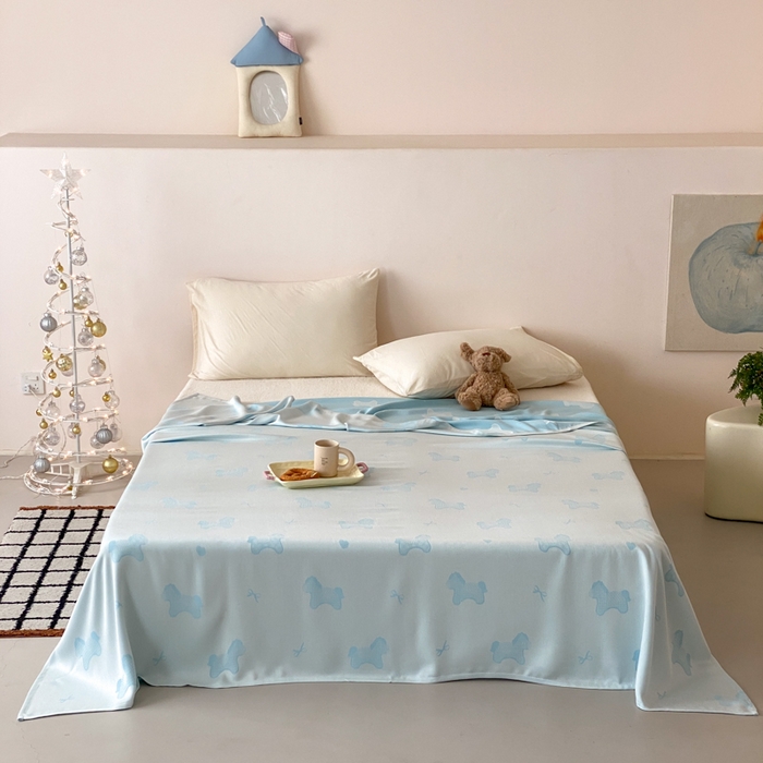 91家纺网 家纺一手货源 找家纺 （总）麻依 2026新款竹纤维单层毛巾被盖毯夏凉被冷感毯