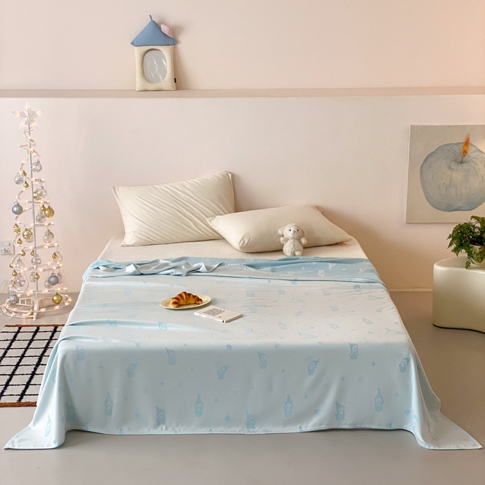 91家纺网 家纺一手货源 找家纺 （总）麻依 2026新款竹纤维单层毛巾被盖毯夏凉被冷感毯