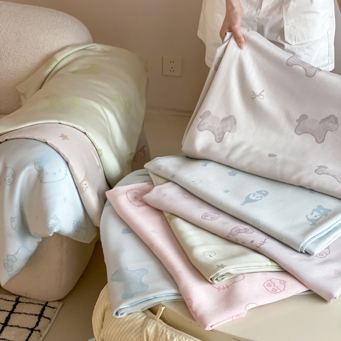 麻依 2026新款竹纤维单层毛巾被盖毯夏凉被冷感毯 组合图