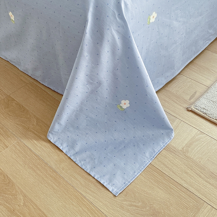 91家纺网 家纺一手货源 找家纺 宇彬家纺 2026直播新款13372A类全棉纯棉印花单双人被套喷气小清新简约热款学生被罩 精灵花-粉