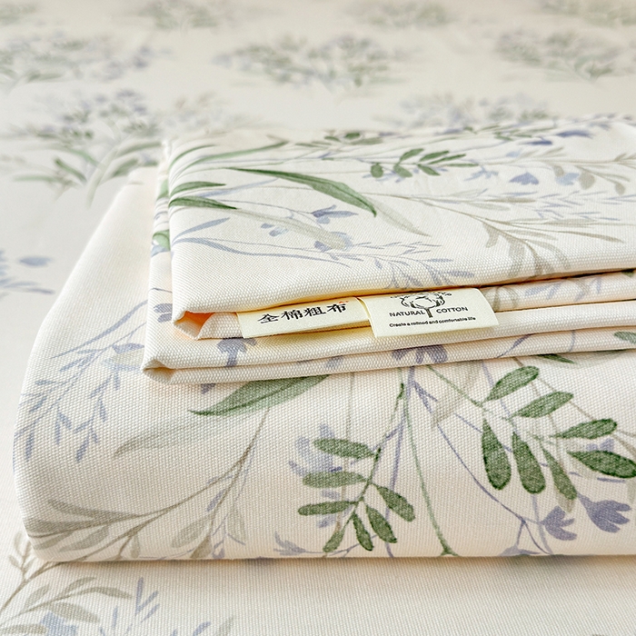91家纺网 家纺一手货源 找家纺 （总）缦彩 2026新款全棉老粗布床单100%纯棉凉席席子三件套