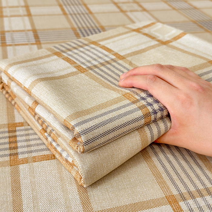 91家纺网 家纺一手货源 找家纺 缦彩 2026新款全棉老粗布床单100%纯棉凉席席子三件套 金灰雅格