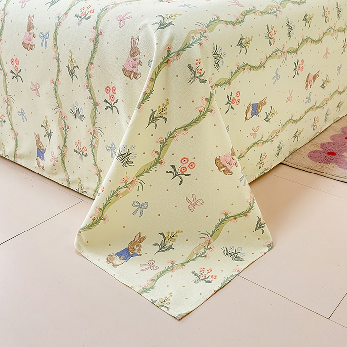 91家纺网 家纺一手货源 找家纺 缦彩 2026新款全棉老粗布床单100%纯棉凉席席子三件套 彼得花镜