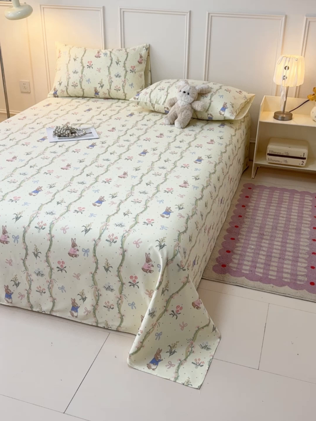 91家纺网 家纺一手货源 找家纺 缦彩 2026新款全棉老粗布床单100%纯棉凉席席子三件套 彼得花镜