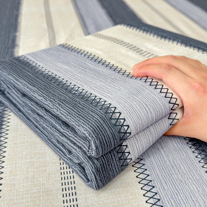 91家纺网 家纺一手货源 找家纺 缦彩 2026新款全棉老粗布床单100%纯棉凉席席子三件套 简纹蓝调