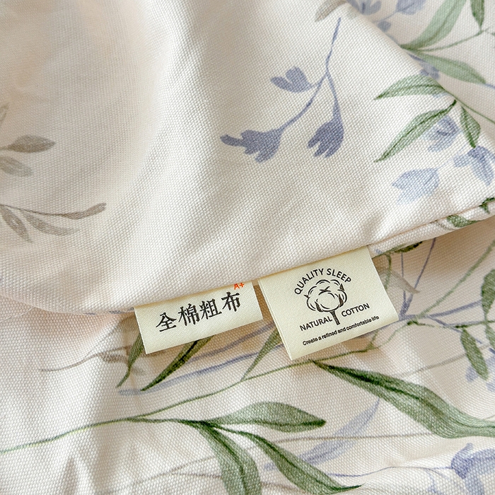 91家纺网 家纺一手货源 找家纺 缦彩 2026新款全棉老粗布床单100%纯棉凉席席子三件套 云间青色