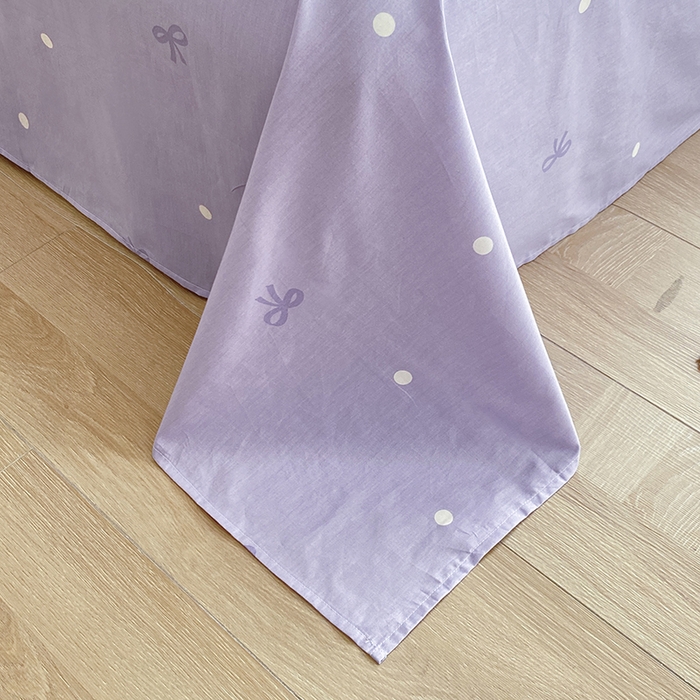 91家纺网 家纺一手货源 找家纺 宇彬家纺 2026直播新款13372A类全棉纯棉印花单双人被套喷气小清新简约热款学生被罩 束朵-紫