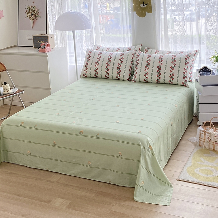 91家纺网 家纺一手货源 找家纺 宇彬家纺 2026直播新款13372A类全棉纯棉印花单双人被套喷气小清新简约热款学生被罩 颂姿