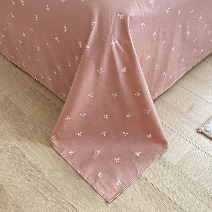 91家纺网 家纺一手货源 找家纺 宇彬家纺 2026直播新款13372A类全棉纯棉印花单双人被套喷气小清新简约热款学生被罩 湘音-粉