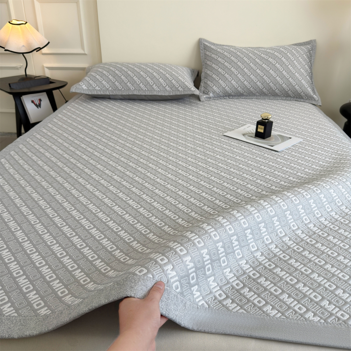 源舍家纺 2026新款A类高端pe双面乙纶冰豆豆凉席空调软席摩登MIO系列（提供买家秀） 摩登MIO-灰 床席款