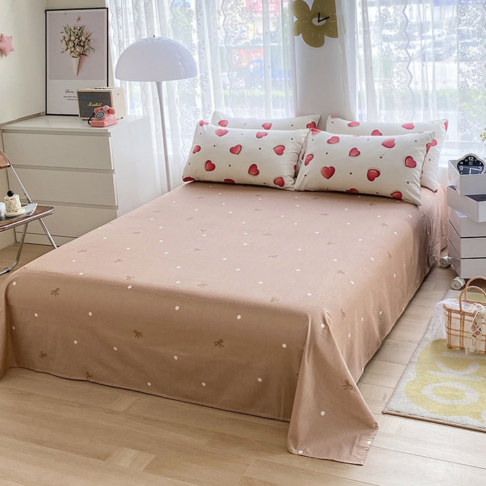 91家纺网 家纺一手货源 找家纺 宇彬家纺 2026直播新款13372A类全棉纯棉印花单双人被套喷气小清新简约热款学生被罩 心雅