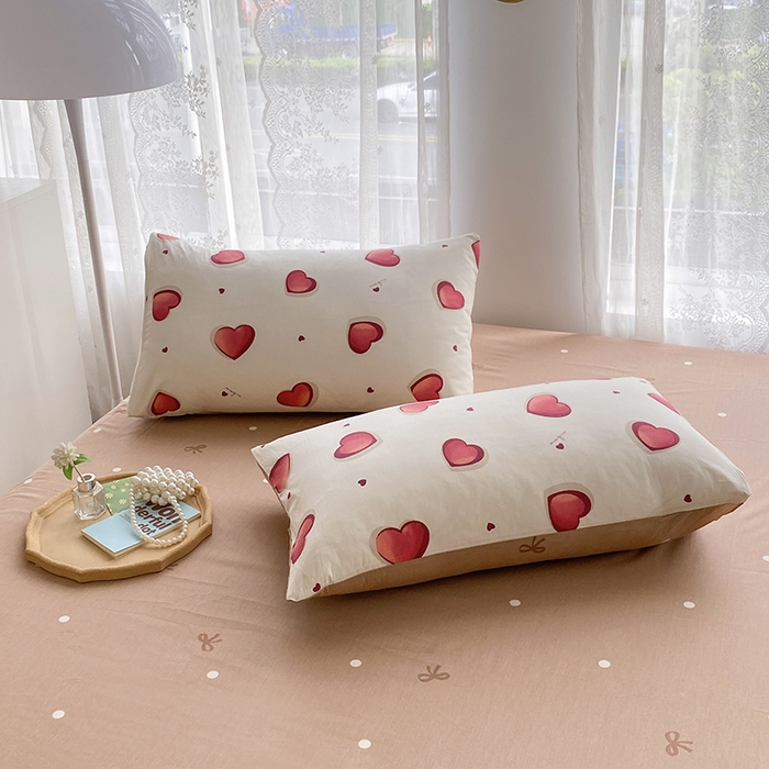 91家纺网 家纺一手货源 找家纺 宇彬家纺 2026直播新款13372A类全棉纯棉印花单双人被套喷气小清新简约热款学生被罩 心雅