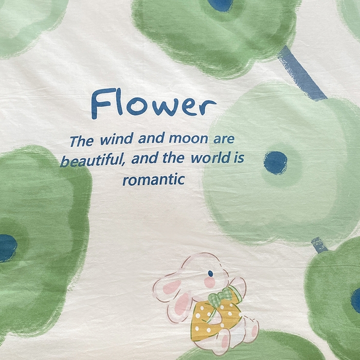 91家纺网 家纺一手货源 找家纺 宇彬家纺 2026直播新款13372A类全棉纯棉印花单双人被套喷气小清新简约热款学生被罩 星云集