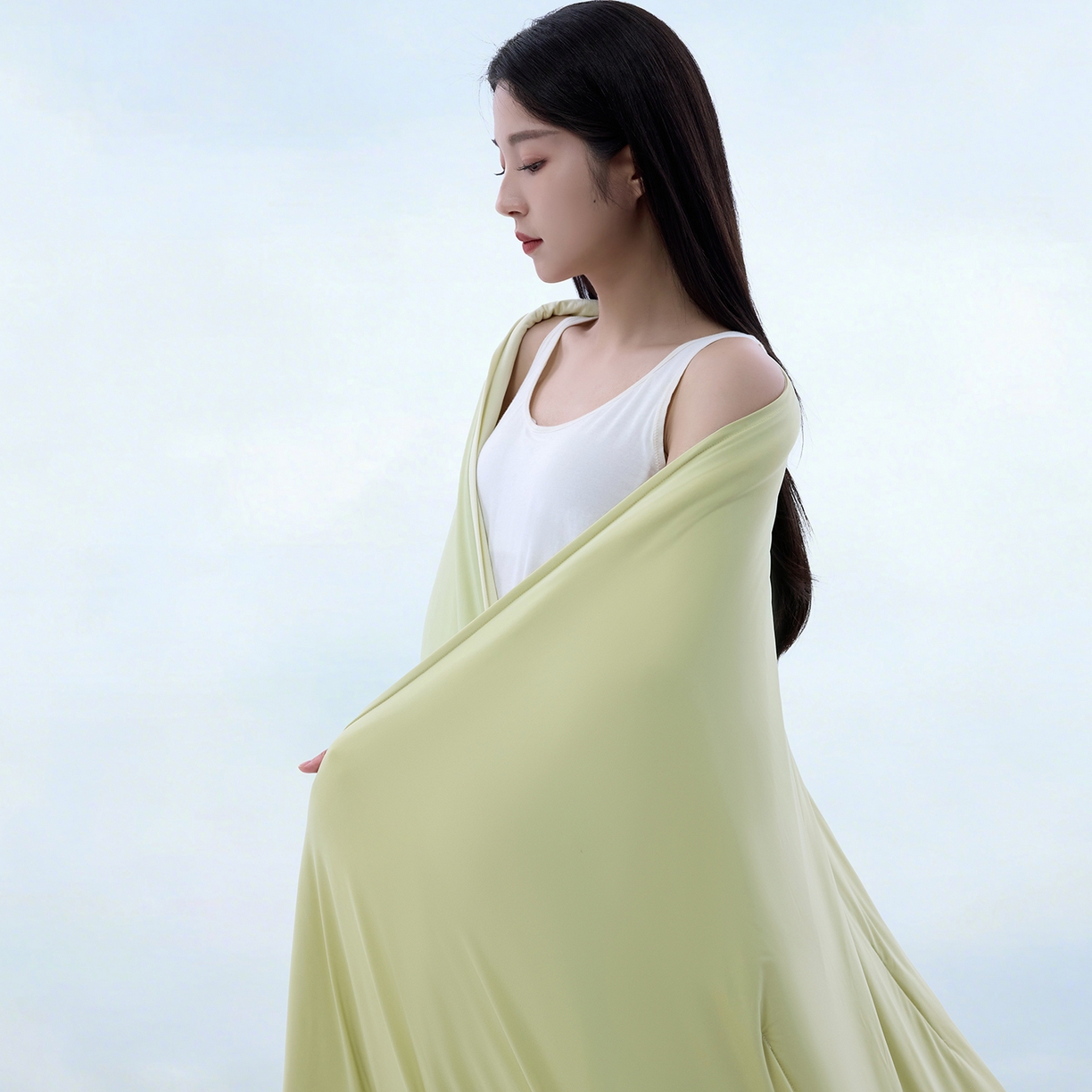 91家纺网 家纺一手货源 找家纺 唯爱品 2026春夏新款深睡控温夏被PRO3.0被子被芯 竹青黄