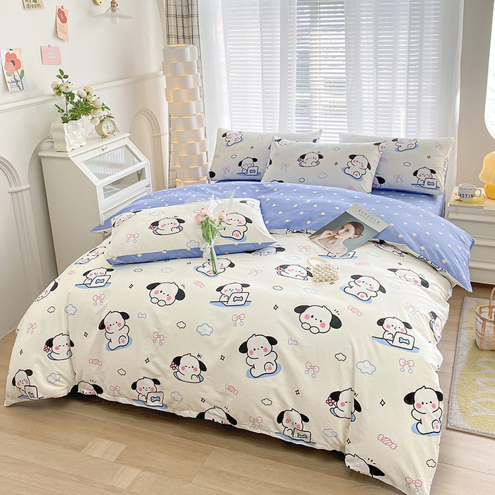 91家纺网 家纺一手货源 找家纺 宇彬家纺 2026直播新款13372A类全棉纯棉印花单双人被套喷气小清新简约热款学生被罩 超越梦想