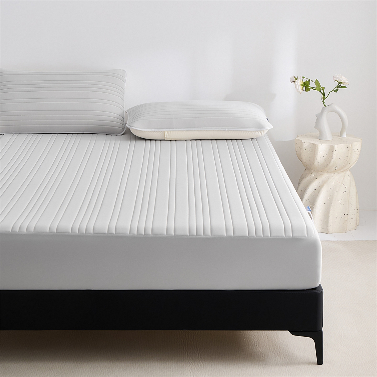 91家纺网 家纺一手货源 找家纺 唯爱品 2026新款星球凉感夏凉垫床笠款 星球凉感垫 浅灰