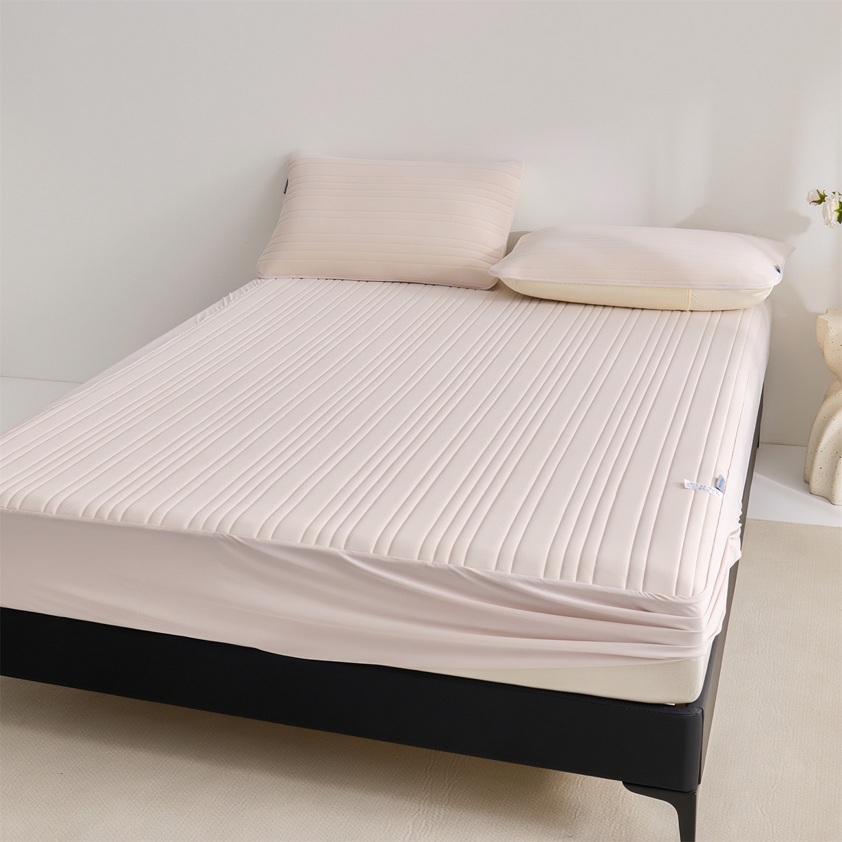 91家纺网 家纺一手货源 找家纺 唯爱品 2026新款星球凉感夏凉垫床笠款 星球凉感垫 浅粉