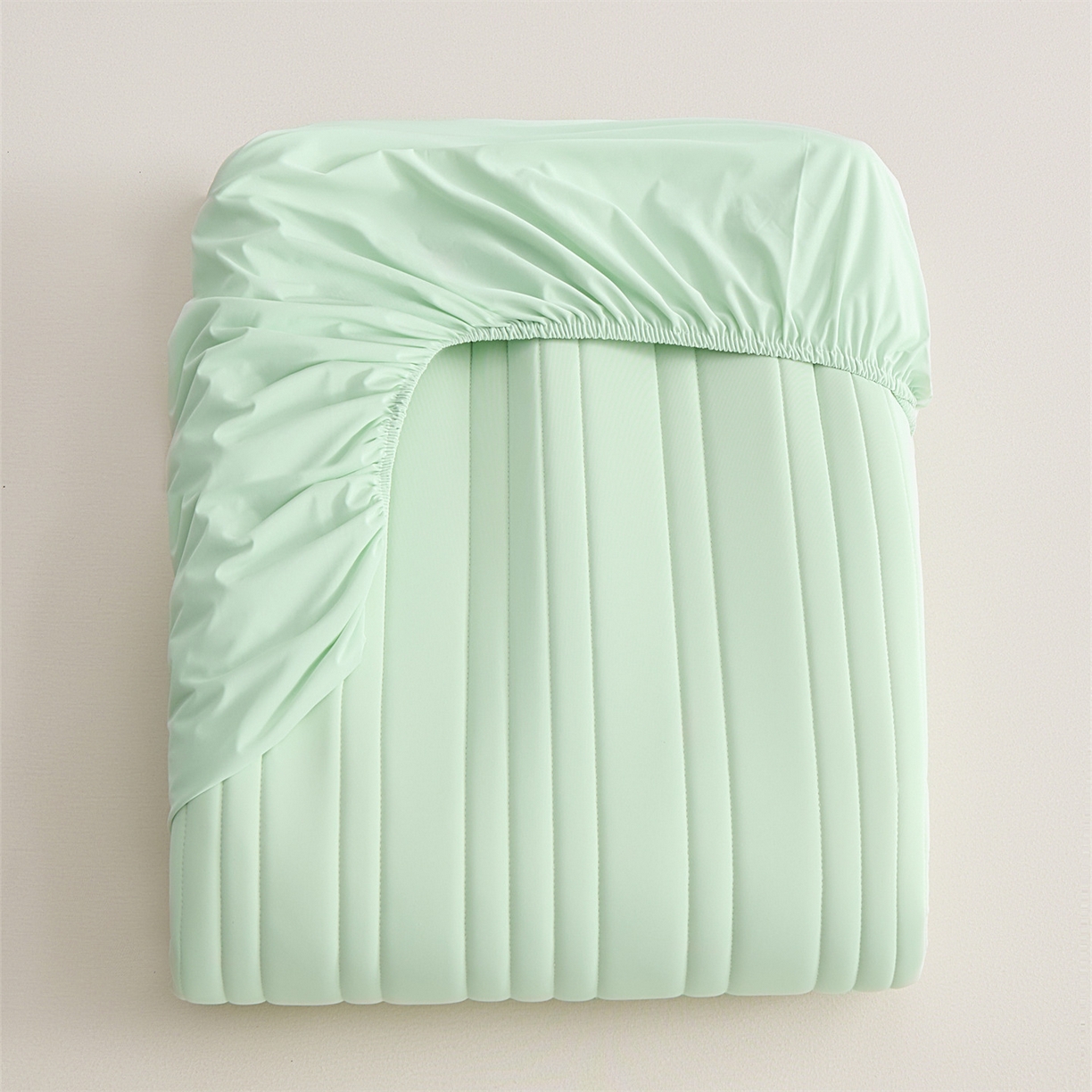 91家纺网 家纺一手货源 找家纺 唯爱品 2026新款星球凉感夏凉垫床笠款 星球凉感垫 浅绿