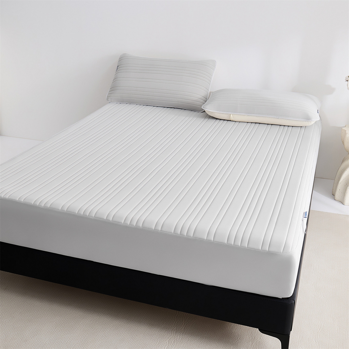 91家纺网 家纺一手货源 找家纺 唯爱品 2026新款星球凉感夏凉垫床笠款 星球凉感垫 浅灰