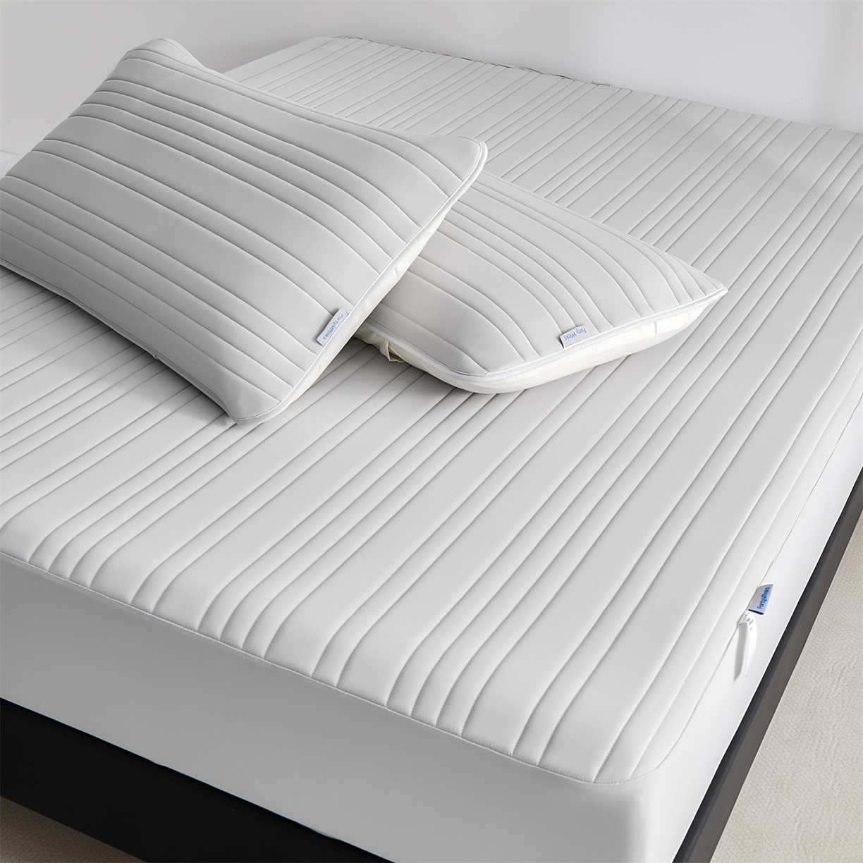 91家纺网 家纺一手货源 找家纺 唯爱品 2026新款星球凉感夏凉垫床笠款 星球凉感垫 浅灰