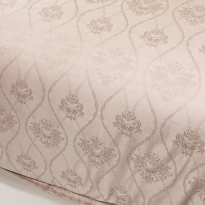 91家纺网 家纺一手货源 找家纺 畅畅家纺 2026新款高档100支长绒棉高定提花夹棉床盖纯色四件套 罗维娜-香槟