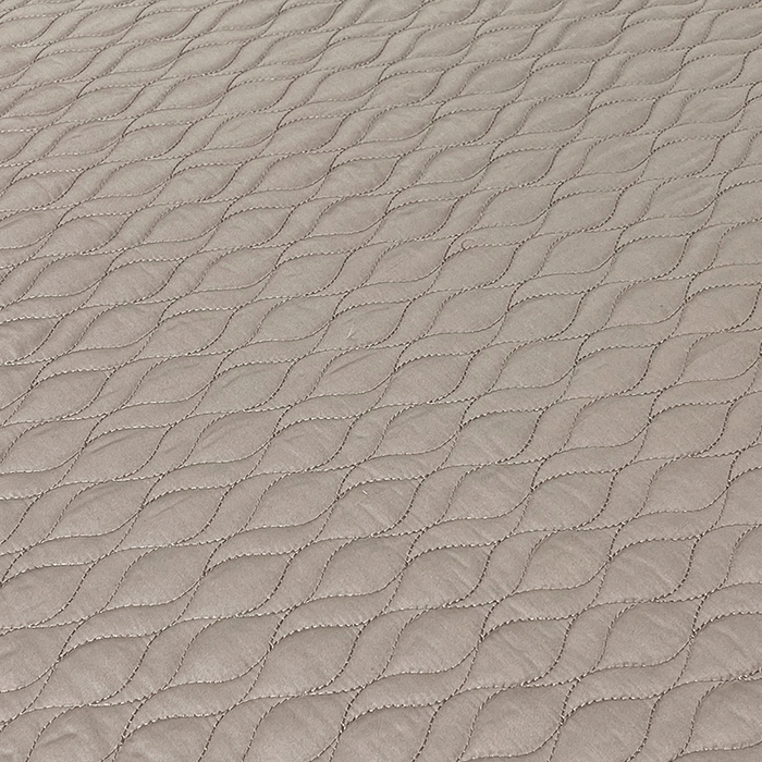 91家纺网 家纺一手货源 找家纺 畅畅家纺 2026新款高档100支长绒棉高定提花夹棉床盖纯色四件套 锦枝-咖