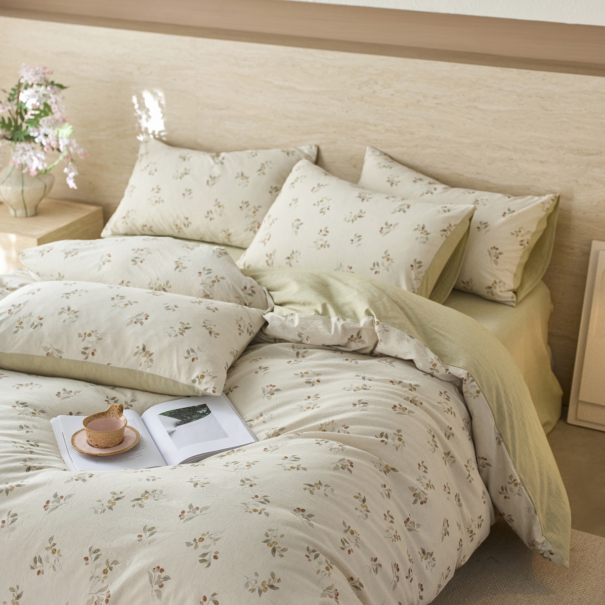 91家纺网 家纺一手货源 找家纺 （总）亿梵家居 2026春夏新款A类棉麻印花四件套