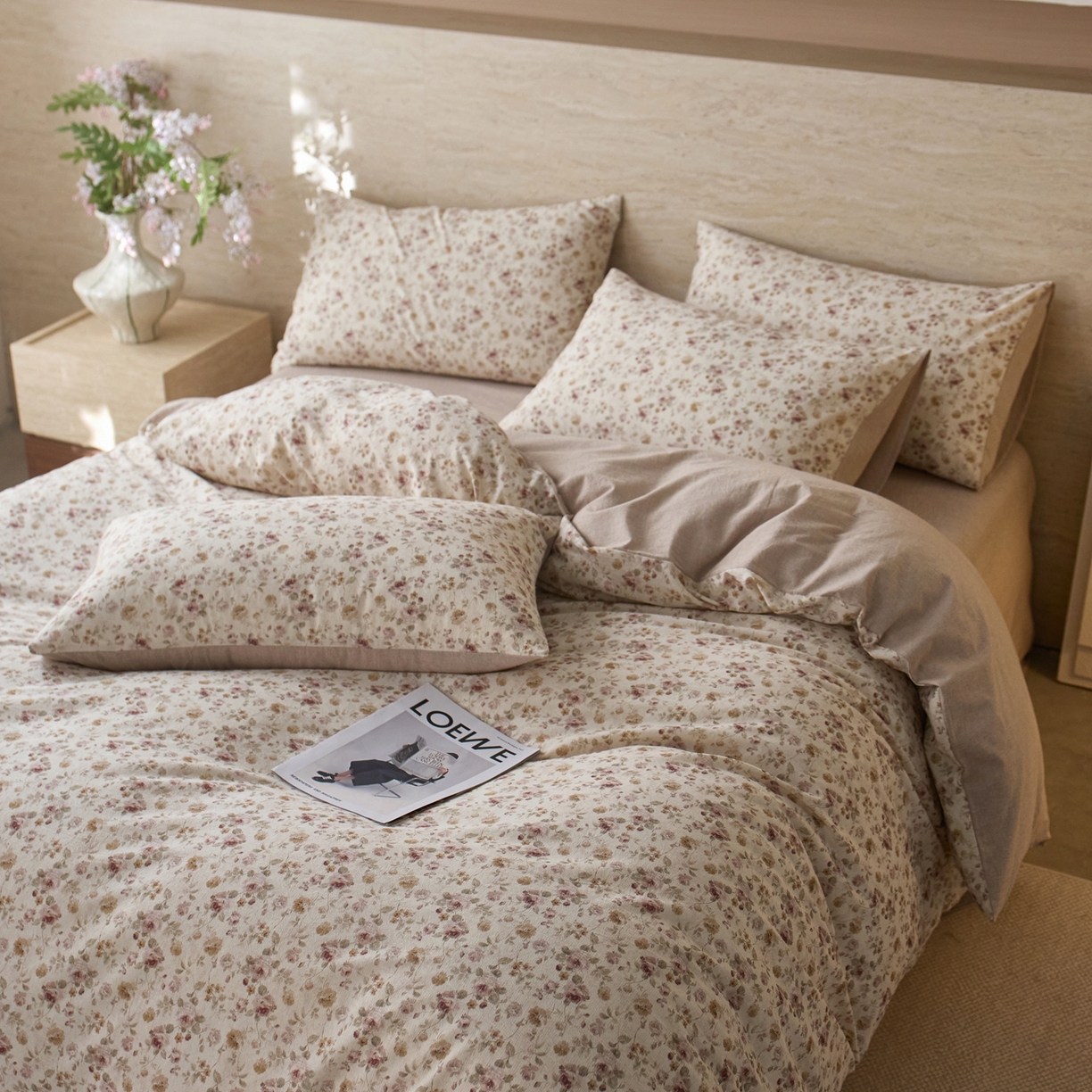 91家纺网 家纺一手货源 找家纺 （总）亿梵家居 2026春夏新款A类棉麻印花四件套