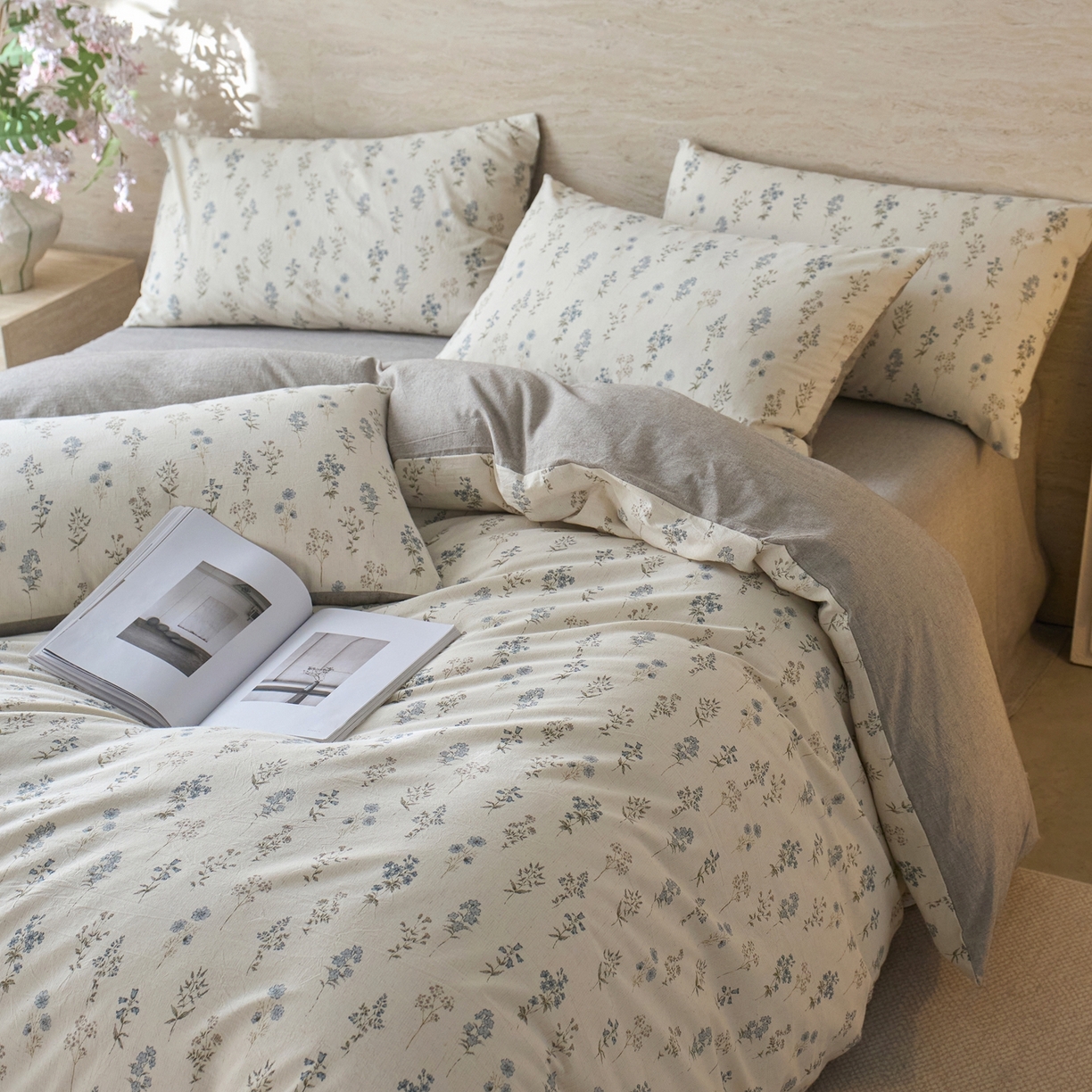 91家纺网 家纺一手货源 找家纺 （总）亿梵家居 2026春夏新款A类棉麻印花四件套