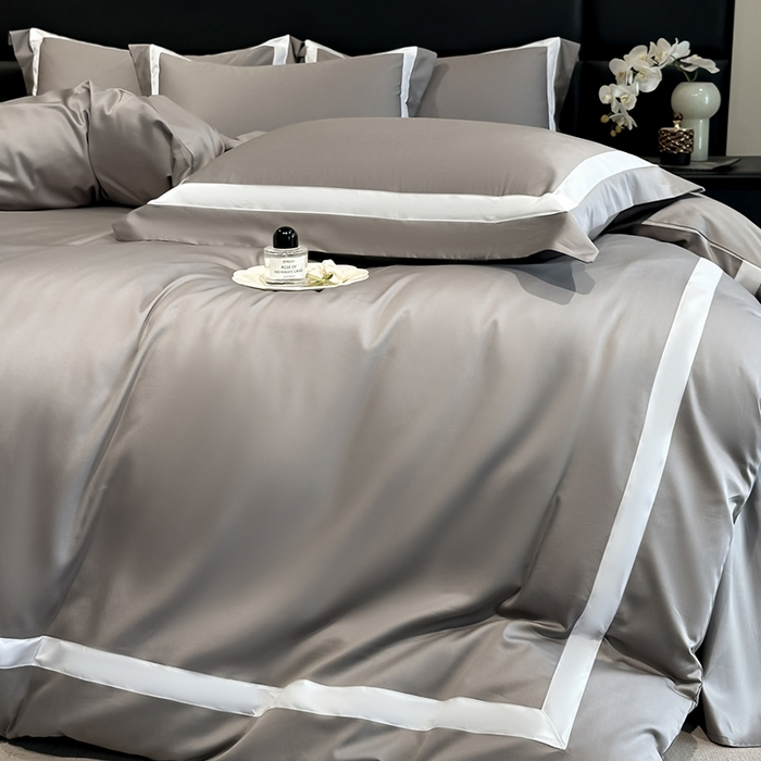 91家纺网 家纺一手货源 找家纺 （总）苏源家居 2026新款夏季酒店风水洗天丝织带款冰丝被套四件套-慕尚