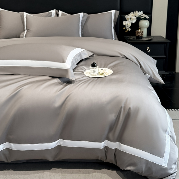 91家纺网 家纺一手货源 找家纺 （总）苏源家居 2026新款夏季酒店风水洗天丝织带款冰丝被套四件套-慕尚