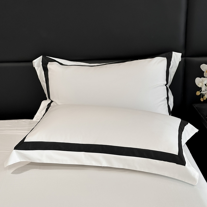 91家纺网 家纺一手货源 找家纺 苏源家居 2026新款夏季酒店风水洗天丝织带款冰丝被套四件套-慕尚 慕尚-雅白