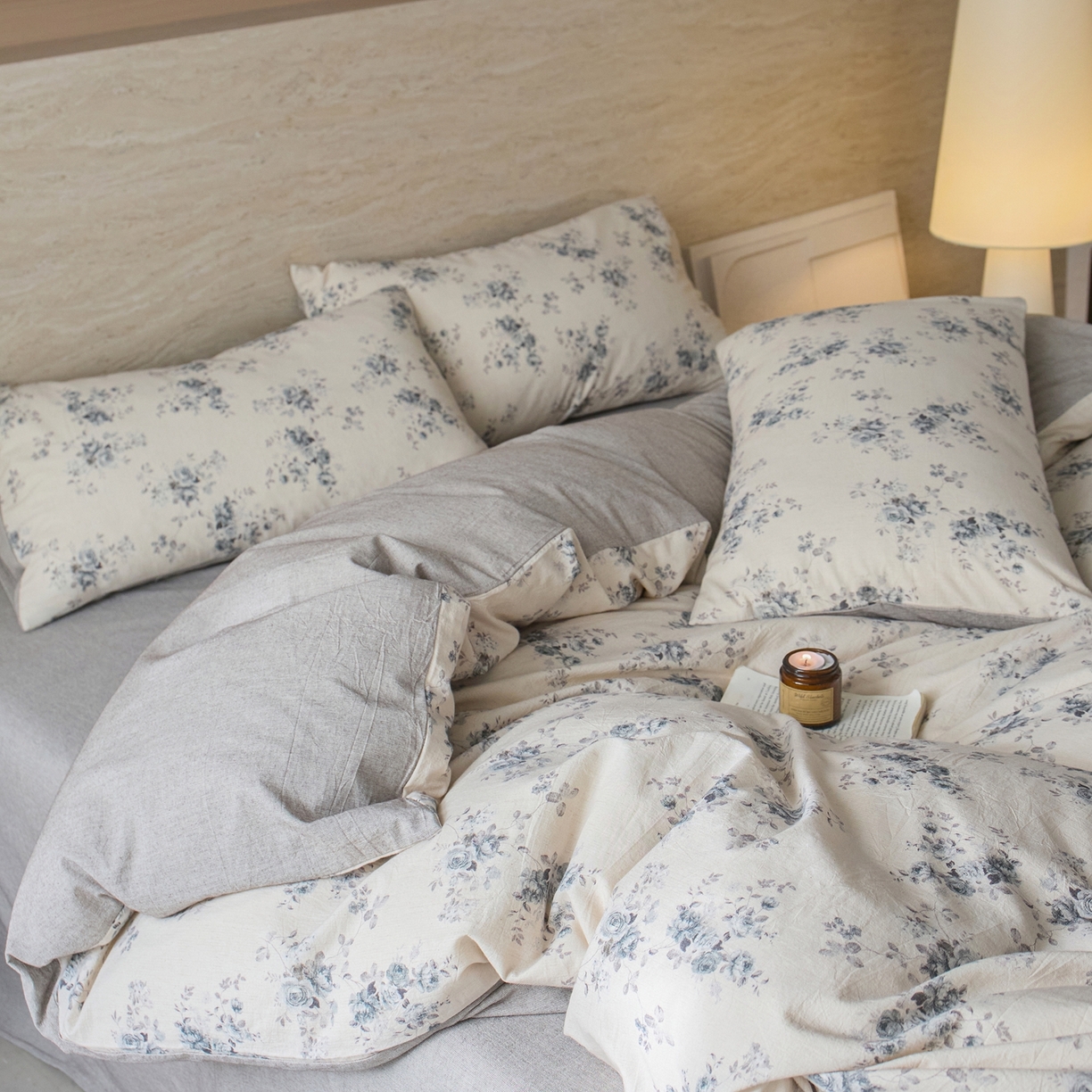 91家纺网 家纺一手货源 找家纺 亿梵家居 2026春夏新款A类棉麻印花四件套 法式风情