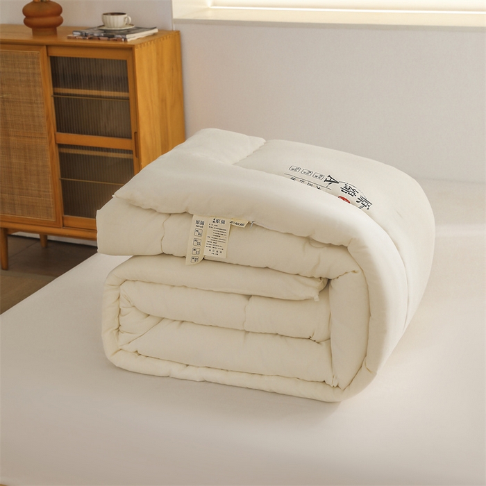 91家纺网 家纺一手货源 找家纺 玉相逢 2026新款供直播水洗棉大豆纤维春秋被夏被子被芯 白色