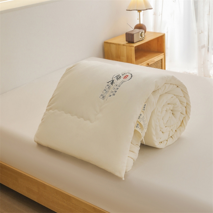 91家纺网 家纺一手货源 找家纺 玉相逢 2026新款供直播水洗棉大豆纤维春秋被夏被子被芯 白色