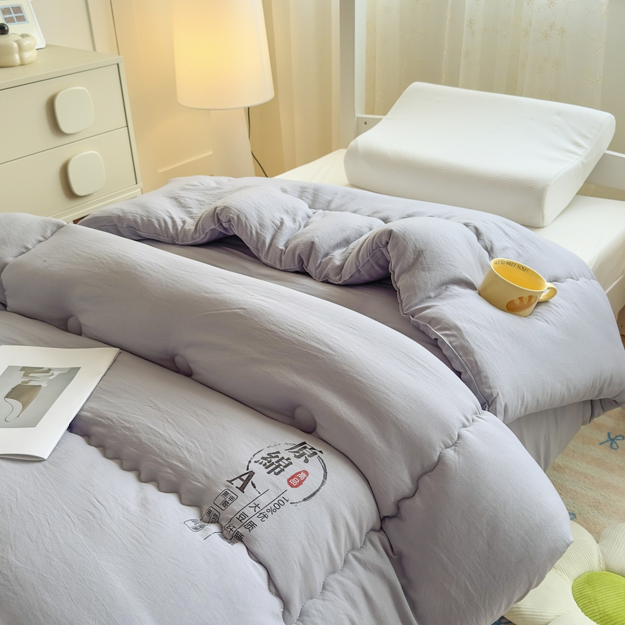 91家纺网 家纺一手货源 找家纺 （总）玉相逢 2026新款A类原棉无染大豆纤维被子被芯