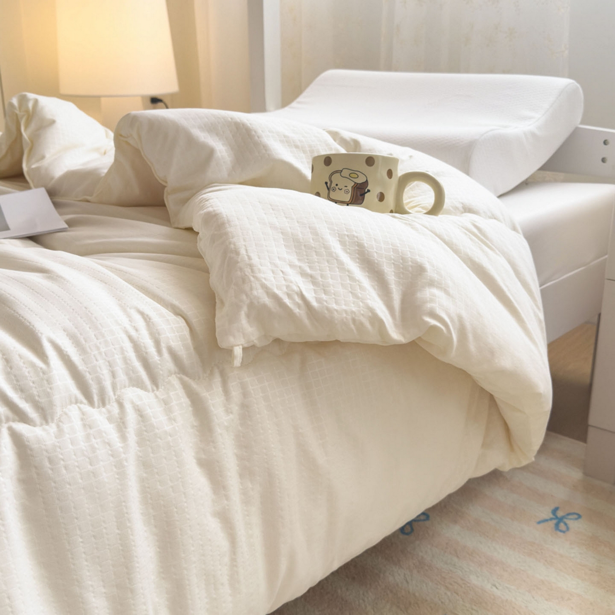 91家纺网 家纺一手货源 找家纺 玉相逢 2026新款A类原棉无染大豆纤维被子被芯 无染-白色