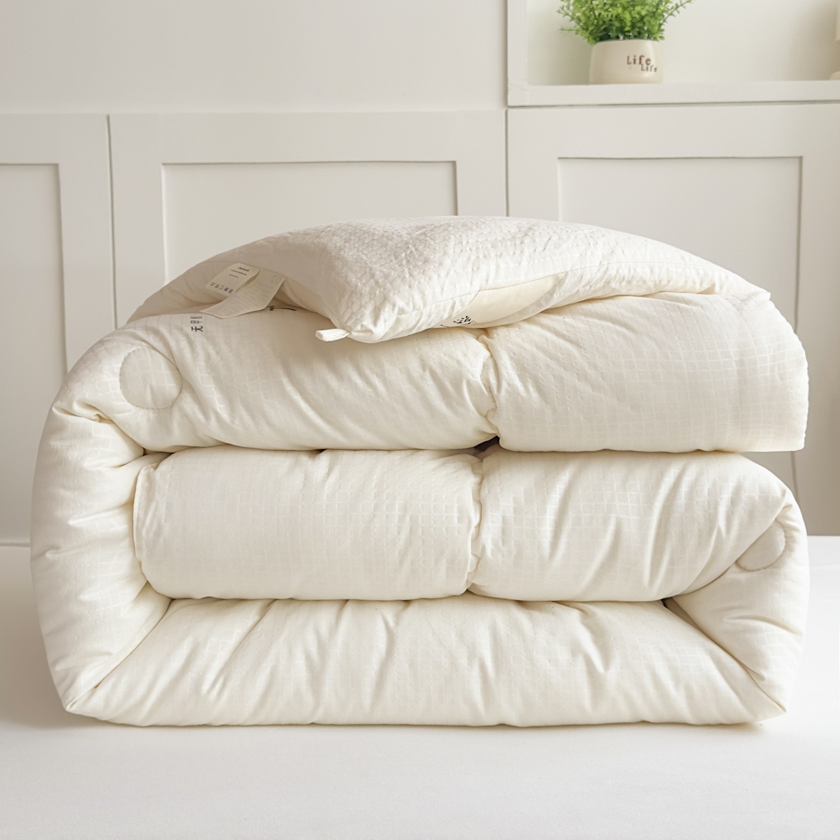 91家纺网 家纺一手货源 找家纺 玉相逢 2026新款A类原棉无染大豆纤维被子被芯 无染-白色