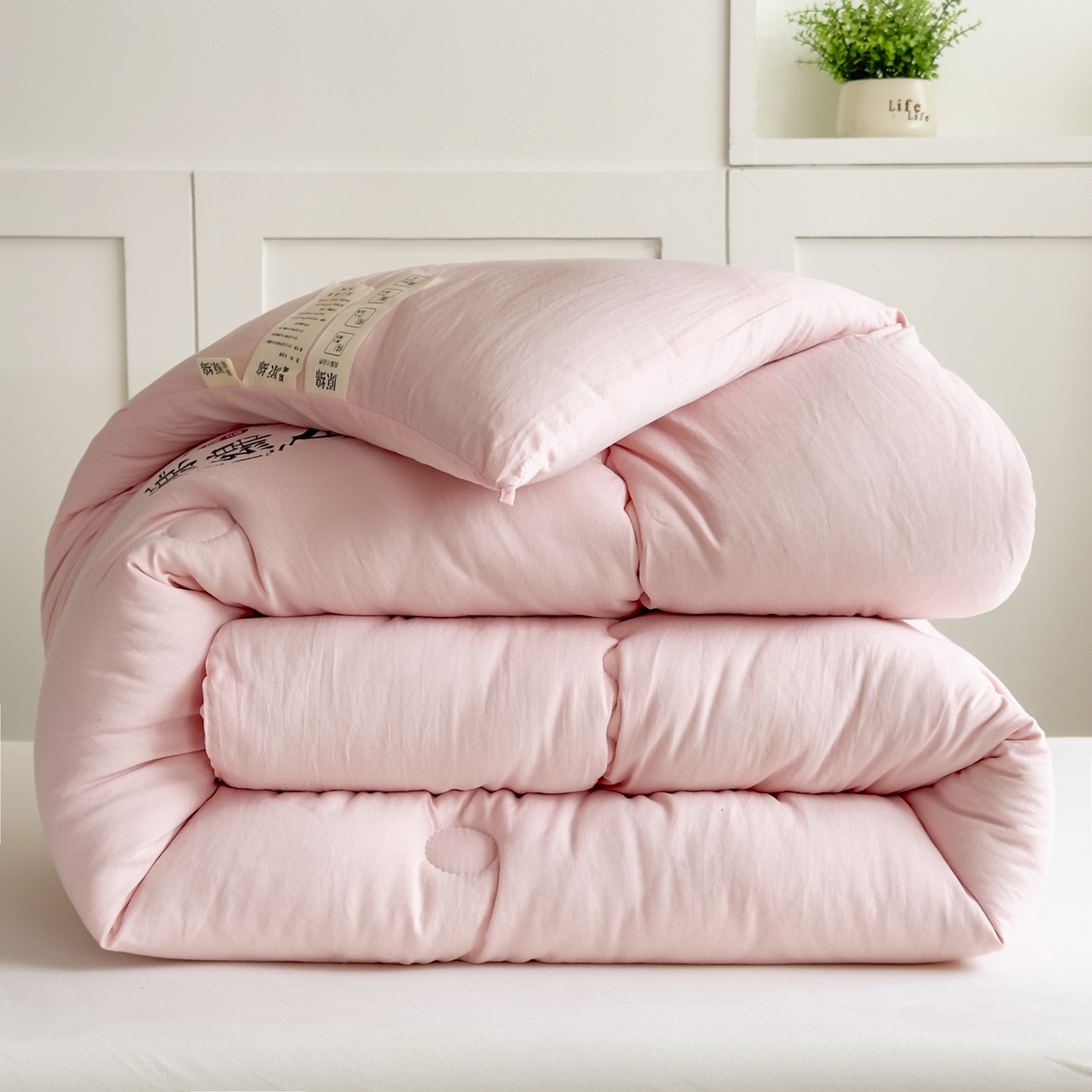 91家纺网 家纺一手货源 找家纺 玉相逢 2026新款A类原棉无染大豆纤维被子被芯 原棉-粉色