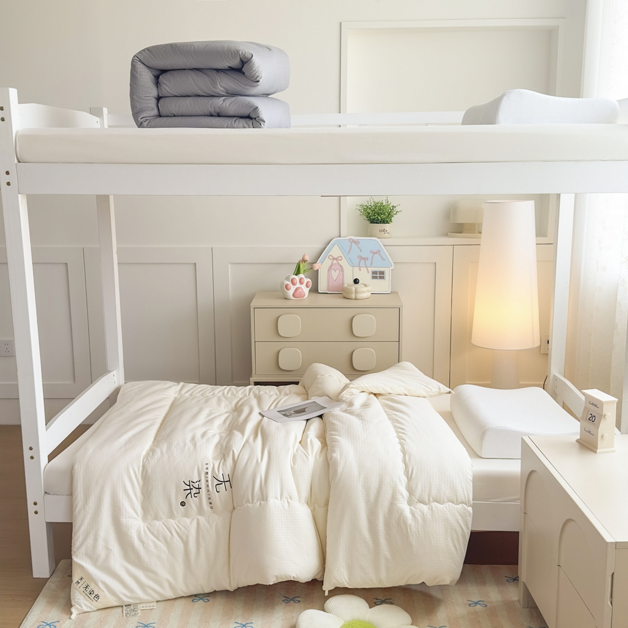 91家纺网 家纺一手货源 找家纺 玉相逢 2026新款A类原棉无染大豆纤维被子被芯 无染-白色