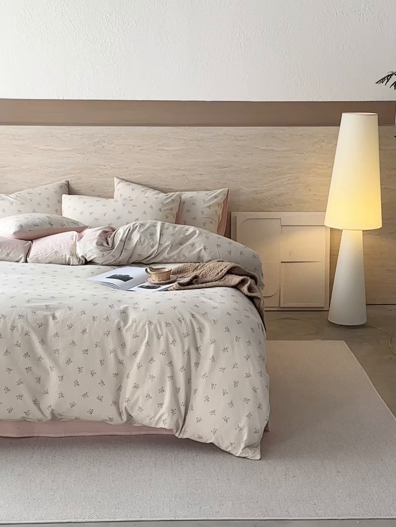 91家纺网 家纺一手货源 找家纺 亿梵家居 2026春夏新款A类棉麻印花四件套 花序