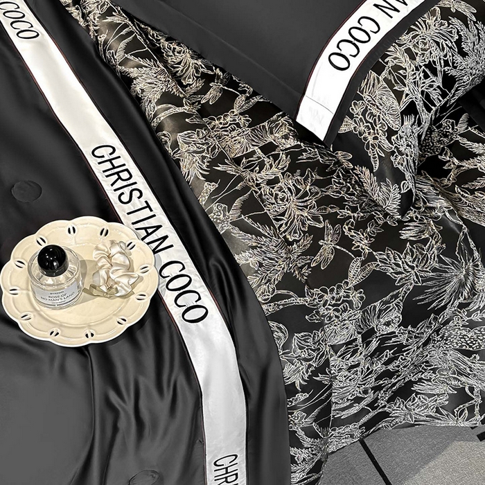 91家纺网 家纺一手货源 找家纺 苏源家居 2026新款轻奢水洗天丝刺绣拼接浮雕夏被夏凉被空调被四件套-梦境 梦境-耀黑