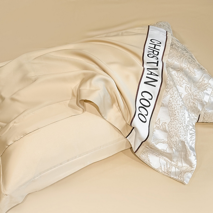 91家纺网 家纺一手货源 找家纺 苏源家居 2026新款轻奢水洗天丝刺绣拼接浮雕夏被夏凉被空调被四件套-梦境 梦境-香槟