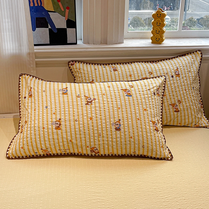 91家纺网 家纺一手货源 找家纺 一比一家纺 2026春夏新款三角针泡芙纱夏被夏凉被空调被四件套 三角针夏被-哈喽星人