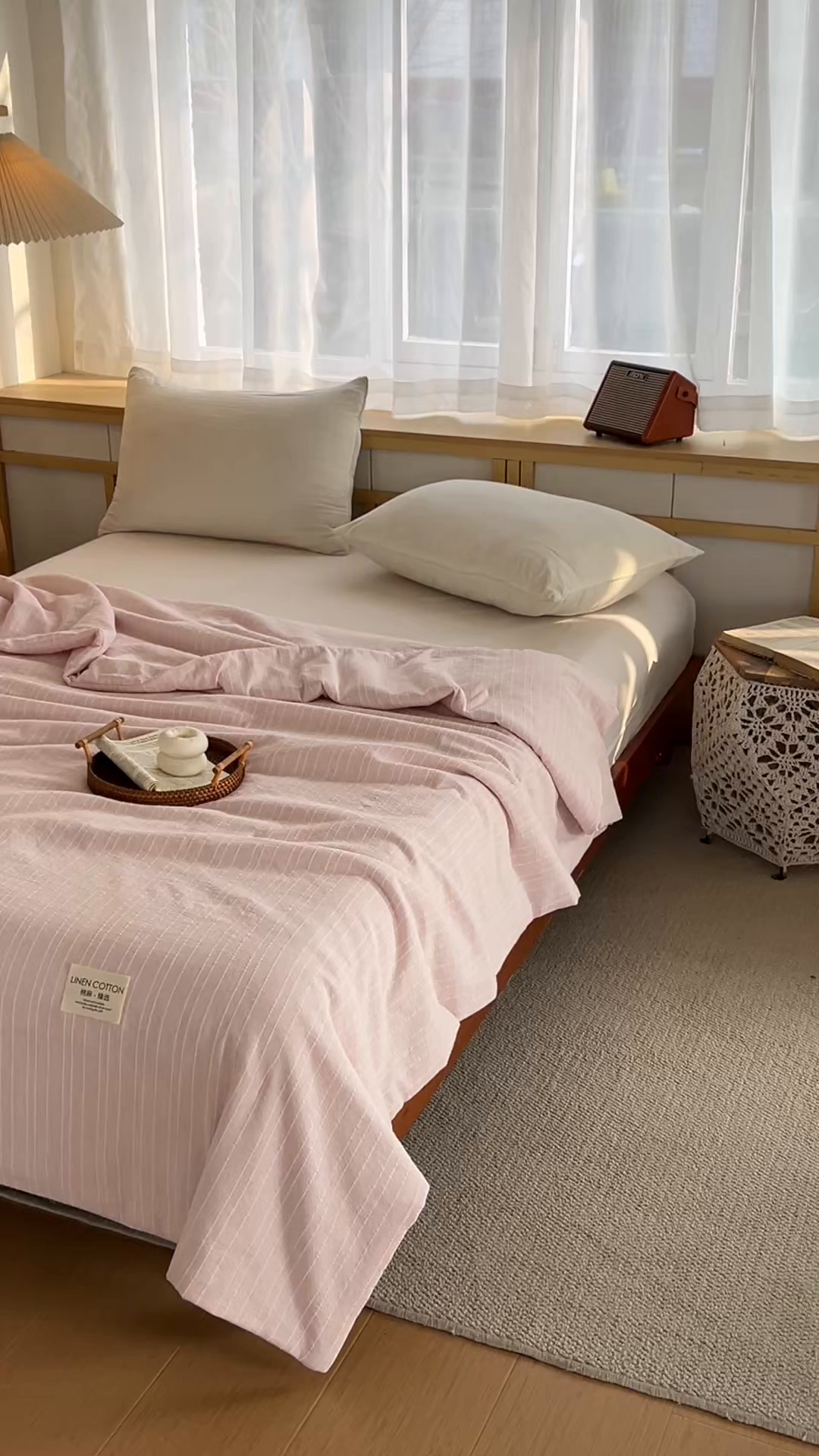 91家纺网 家纺一手货源 找家纺 （总）库里梦家纺 2026春夏新款色织提花棉麻夏被夏凉被空调被四件套